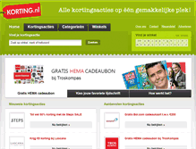 Tablet Screenshot of korting.nl